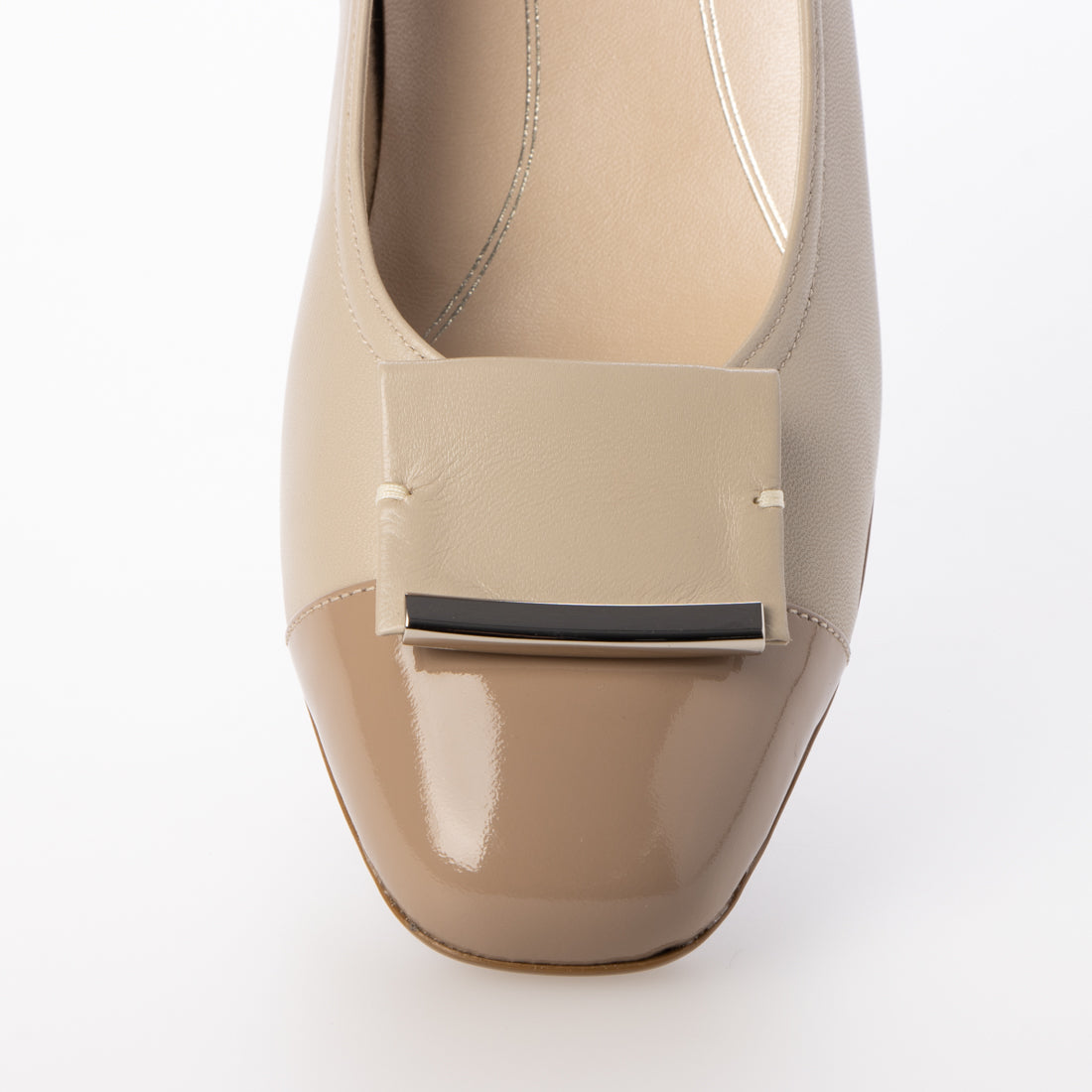 リズ ラフィーネ Riz raffinee 【3E】ローヒールスクエアパンプス