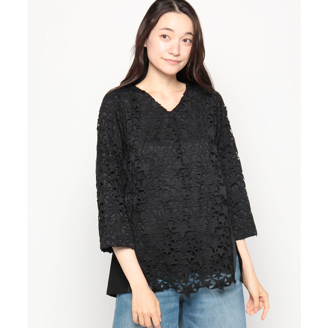 リネーム Rename スター刺繍カットソー (ブラック) ブラック