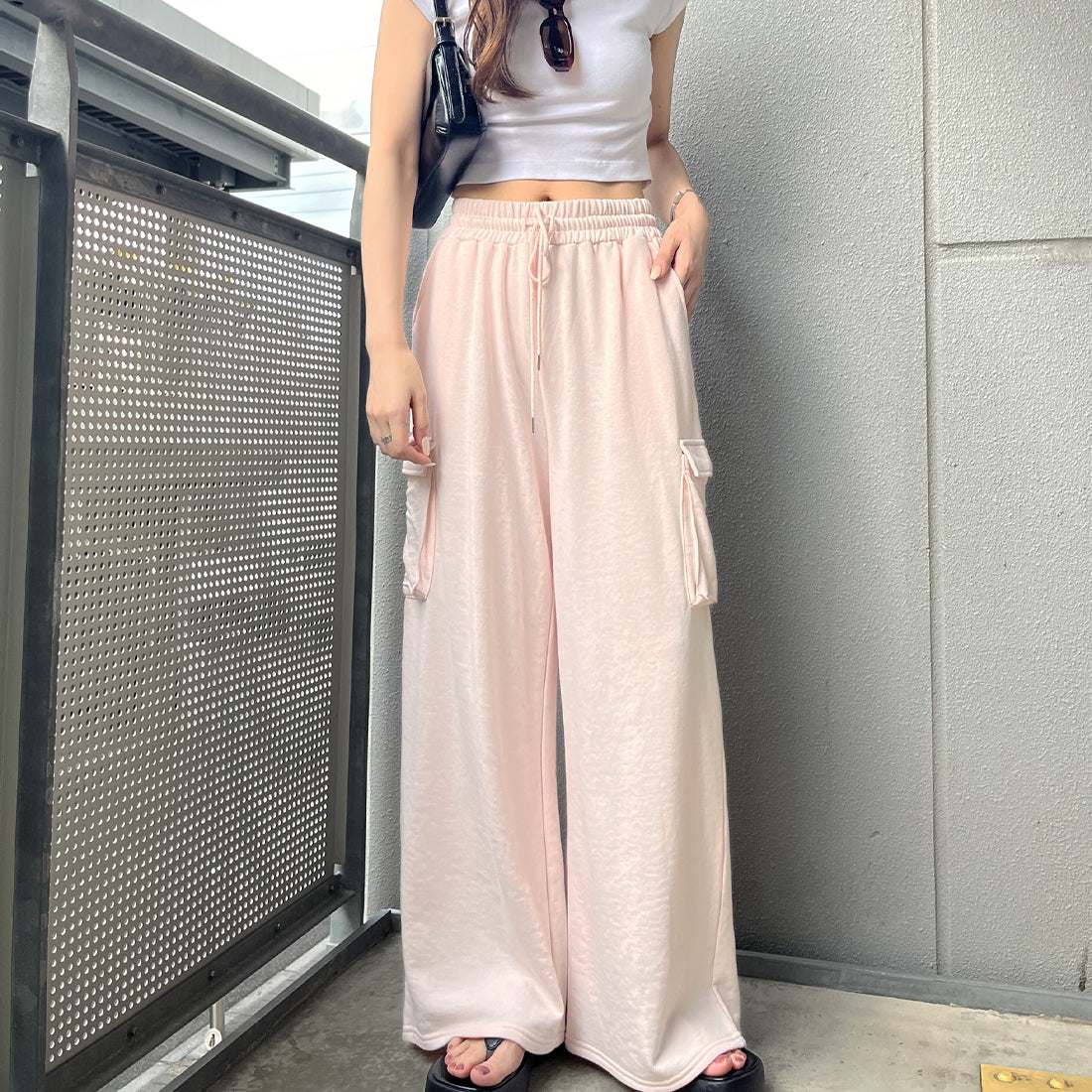 ジーラ GeeRA 《nelliy.》カーゴスウェットパンツ (ピンク) ピンク