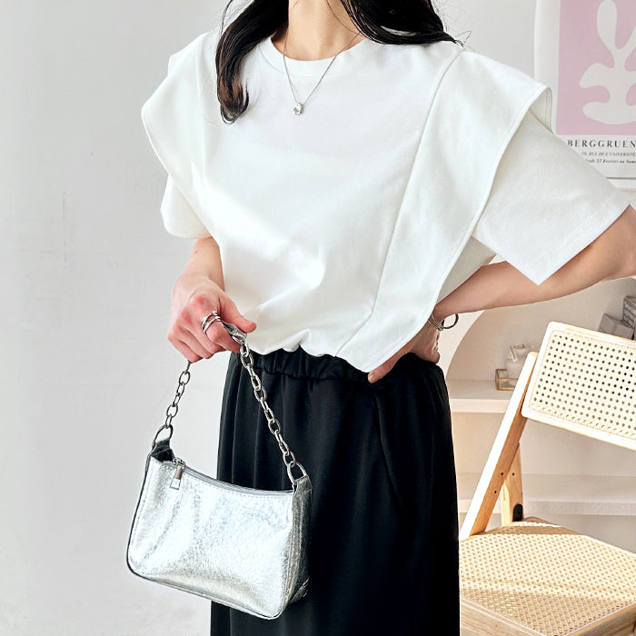 GeeRA GeeRA 褶皺肩帶連身裙