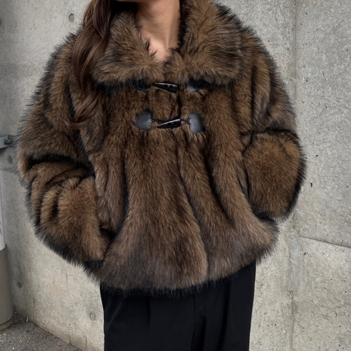 ジーラ GeeRA ミックスファートグル付ブルゾン (ライトブラウン) ライトブラウン