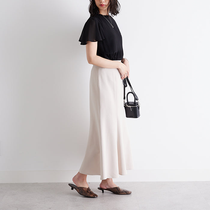 ジーラ GeeRA プリーツシフォンブラウス