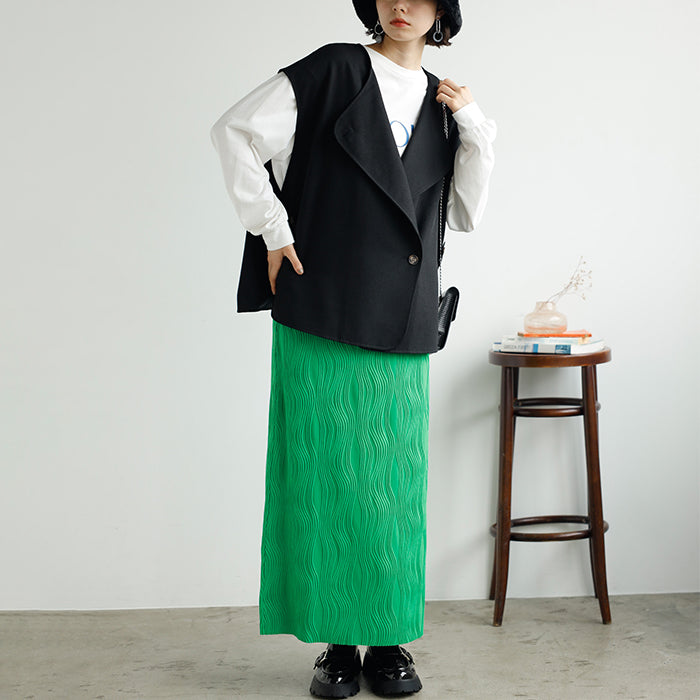 ジーラ GeeRA 変形プリーツタイトスカート