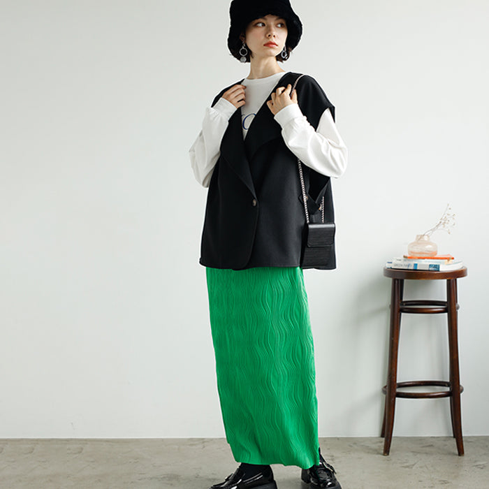 ジーラ GeeRA 変形プリーツタイトスカート