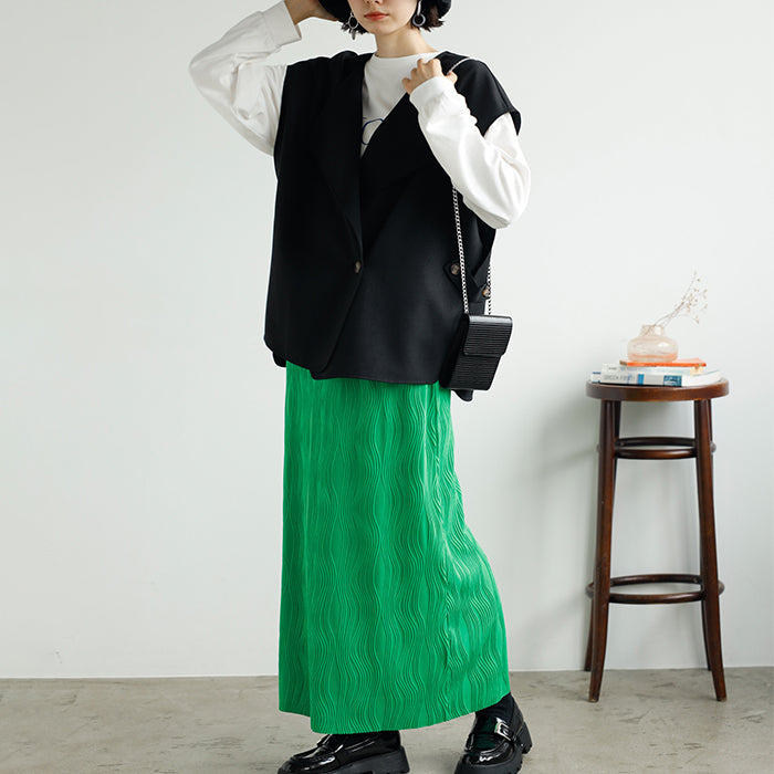 ジーラ GeeRA 変形プリーツタイトスカート