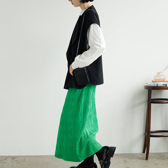 ジーラ GeeRA 変形プリーツタイトスカート