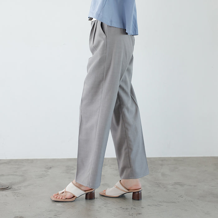 ジーラ GeeRA 2WAYハイウエストスラックスパンツ