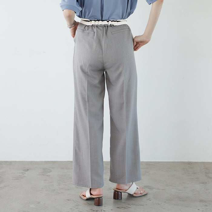 ジーラ GeeRA 2WAYハイウエストスラックスパンツ