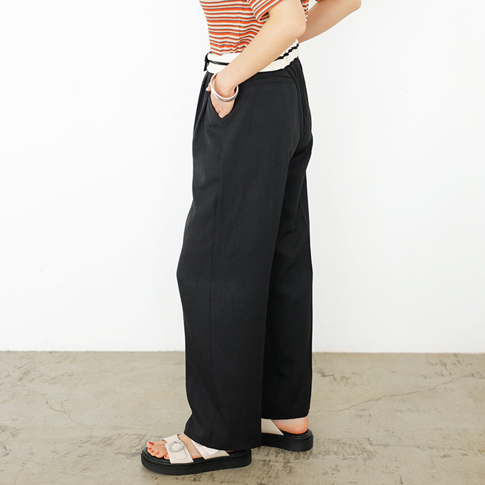 ジーラ GeeRA 2WAYハイウエストスラックスパンツ