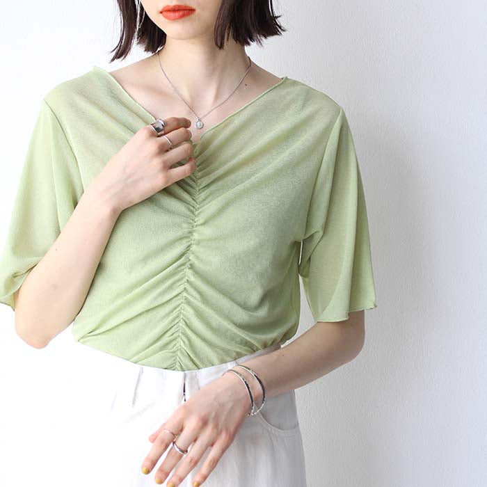 ジーラ GeeRA Vネックシャーリングカットソー