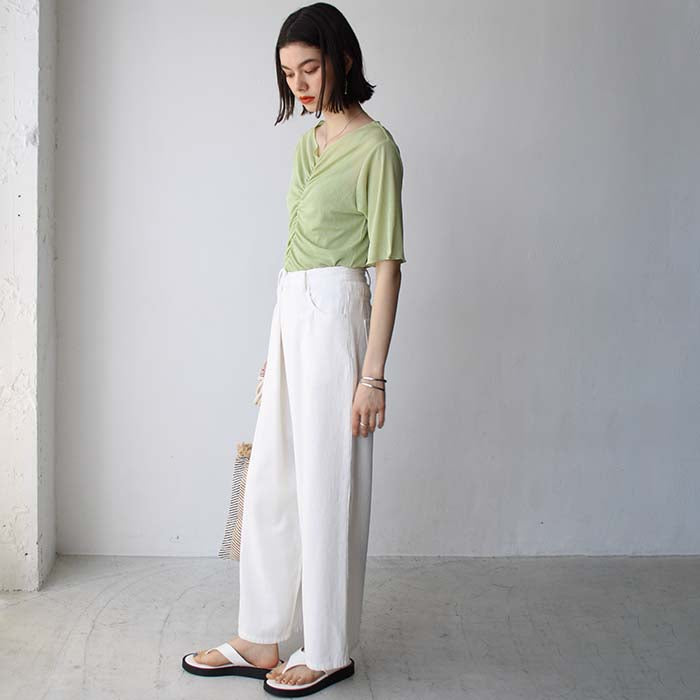 ジーラ GeeRA Vネックシャーリングカットソー