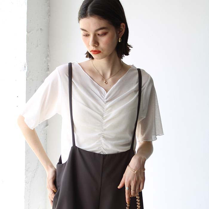 ジーラ GeeRA Vネックシャーリングカットソー