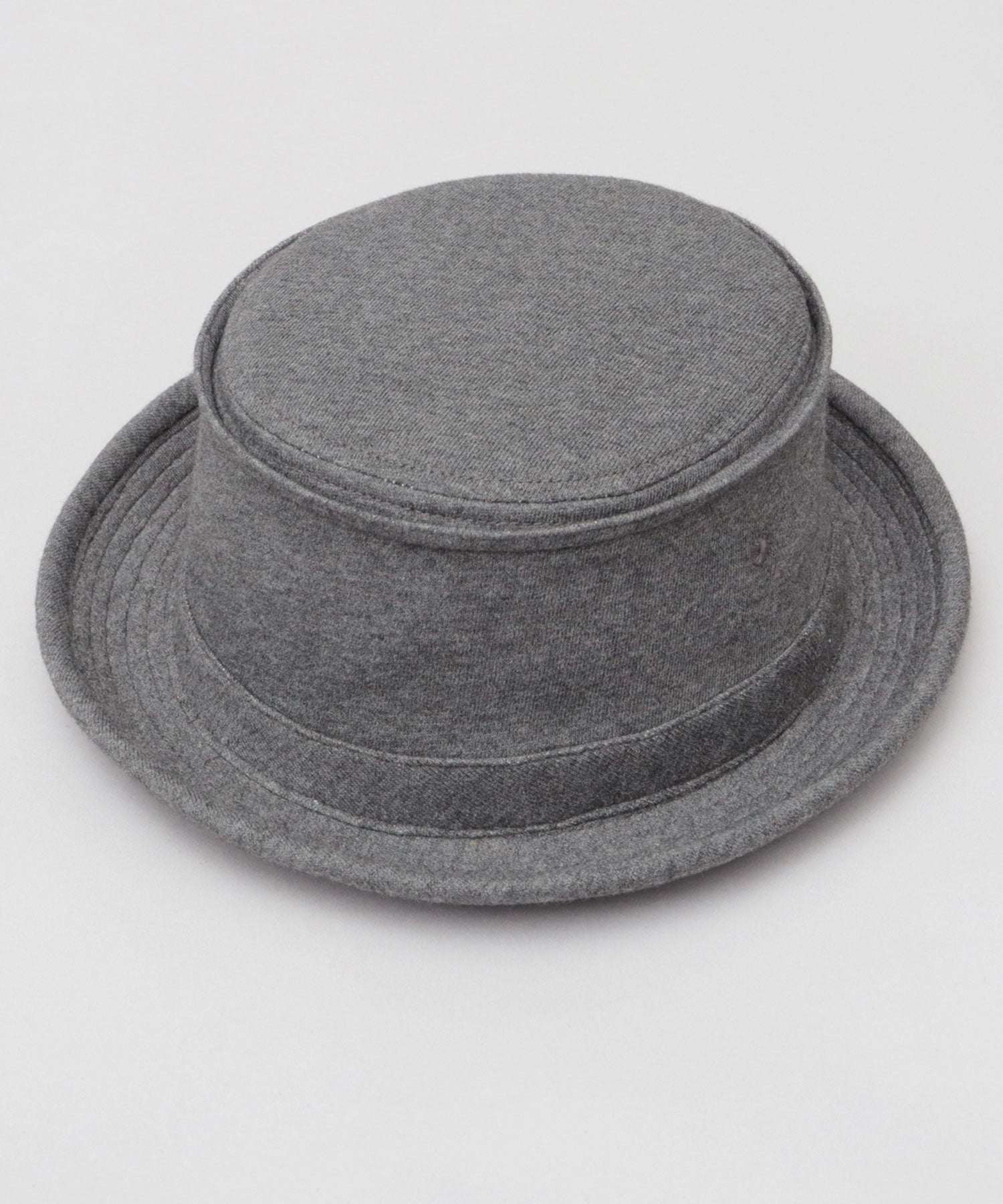 レックハッター Req Hatter ハット ポークパイハット メンズ 帽子 デニム コットン スウェット 3素材 つば短め つば 短い (ブラック-B(スウェット)) ブラック-B(スウェット)