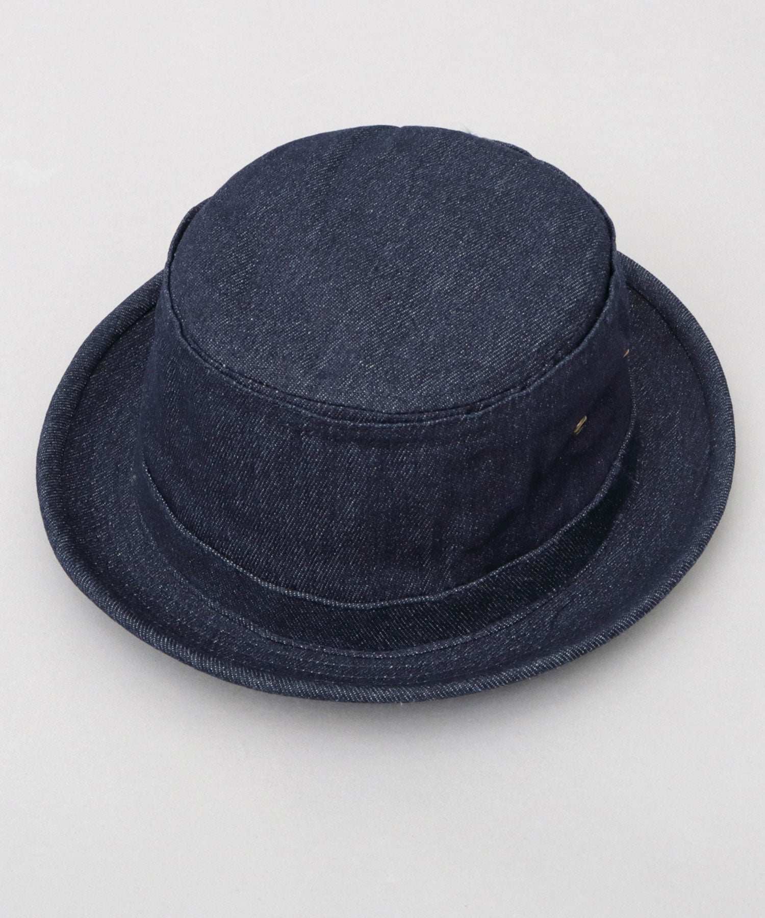 レックハッター Req Hatter ハット ポークパイハット メンズ 帽子 デニム コットン スウェット 3素材 つば短め つば 短い (ブラック-B(スウェット)) ブラック-B(スウェット)