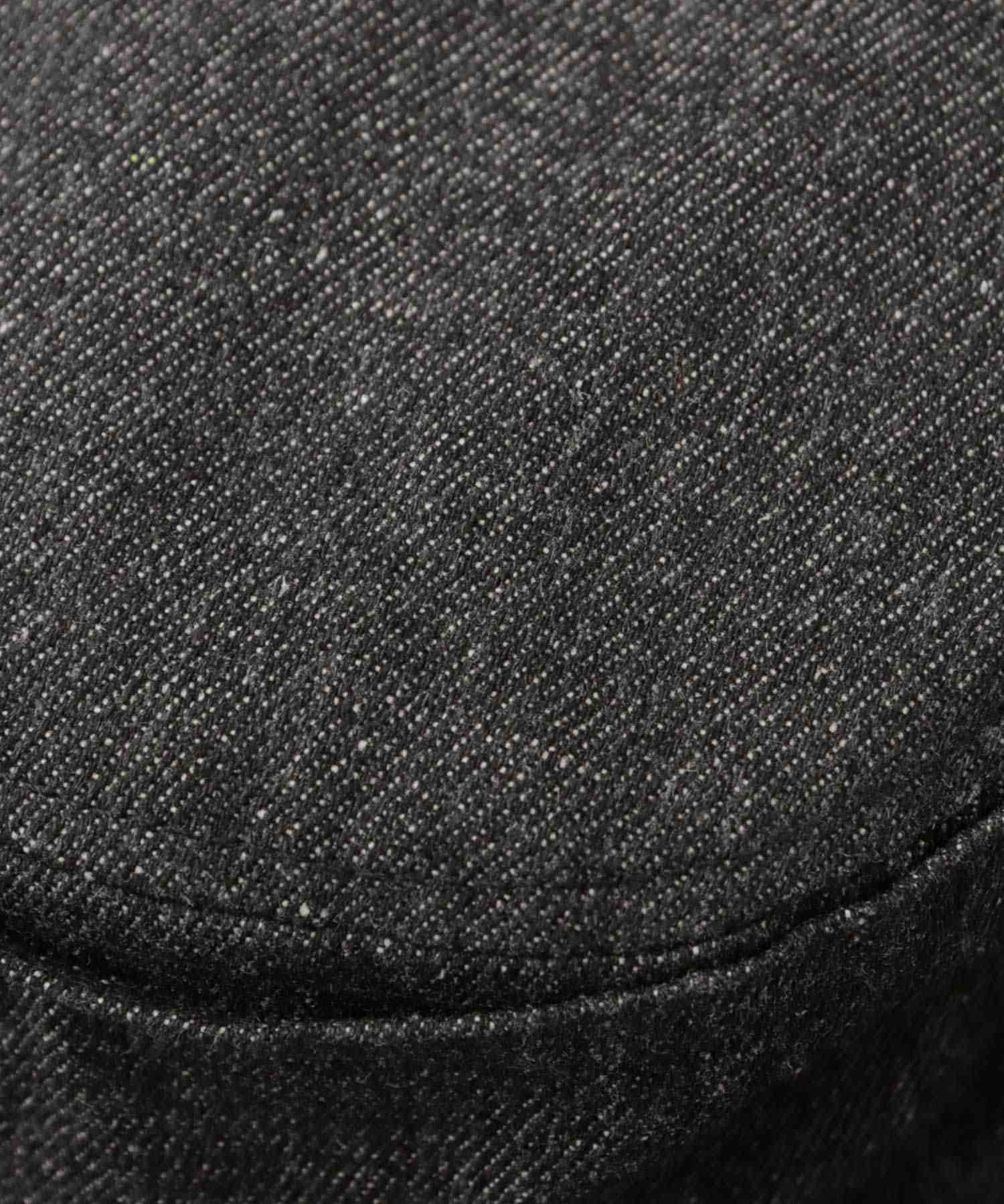 レックハッター Req Hatter ハット ポークパイハット メンズ 帽子 デニム コットン スウェット 3素材 つば短め つば 短い (ブラック-B(スウェット)) ブラック-B(スウェット)