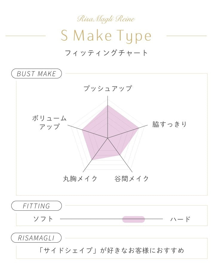 リサマリ Risa Magli ターシャ ブラジャー(EーF)<S Make Type> (グレー(012)) グレー(012)
