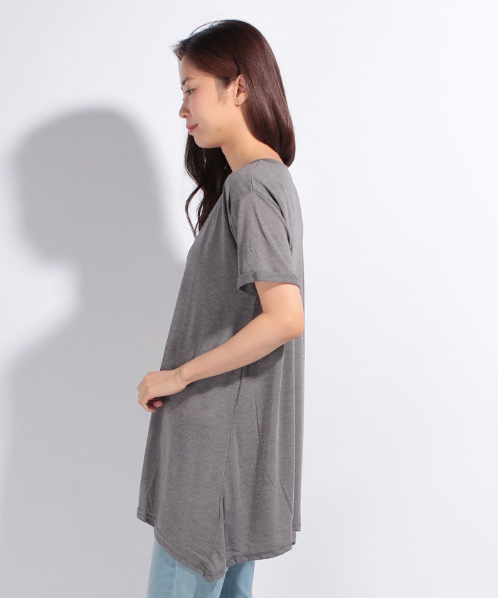 ラナン RANAN 接触冷感 ゆるシルエットVネックTシャツ