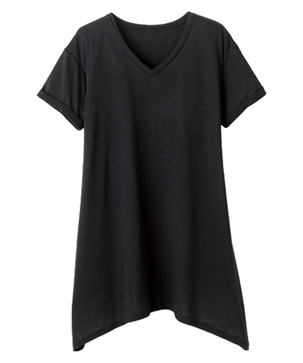 RANAN RANAN Contact Cool Feeling Loose Silhouette V-Neck T-Shirt