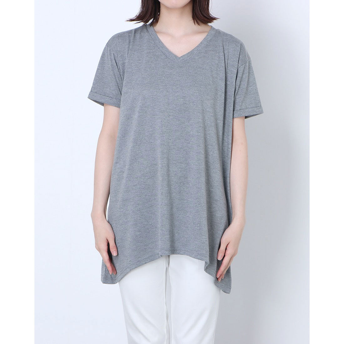 RANAN RANAN Contact Cool Feeling Loose Silhouette V-Neck T-Shirt