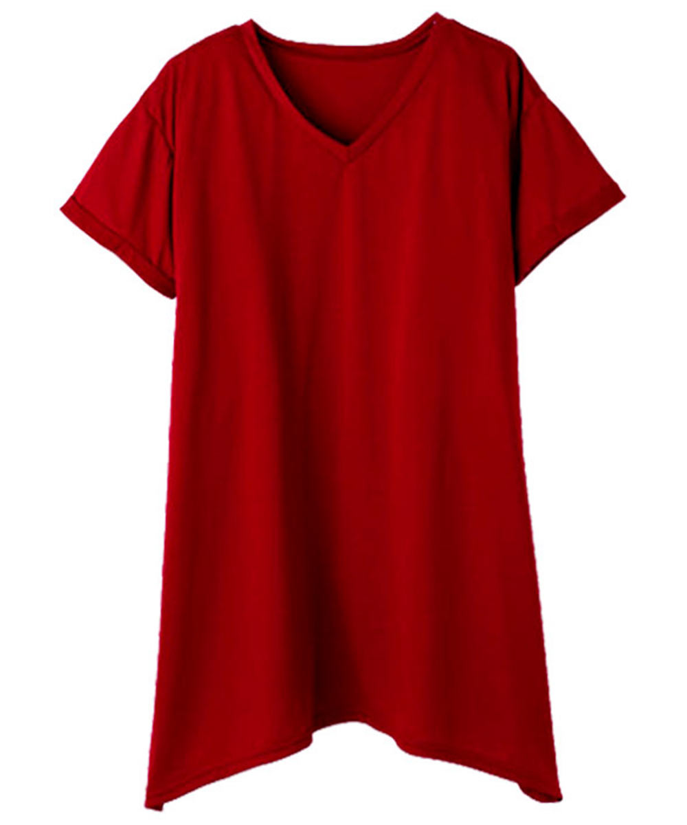 RANAN RANAN Contact Cool Feeling Loose Silhouette V-Neck T-Shirt