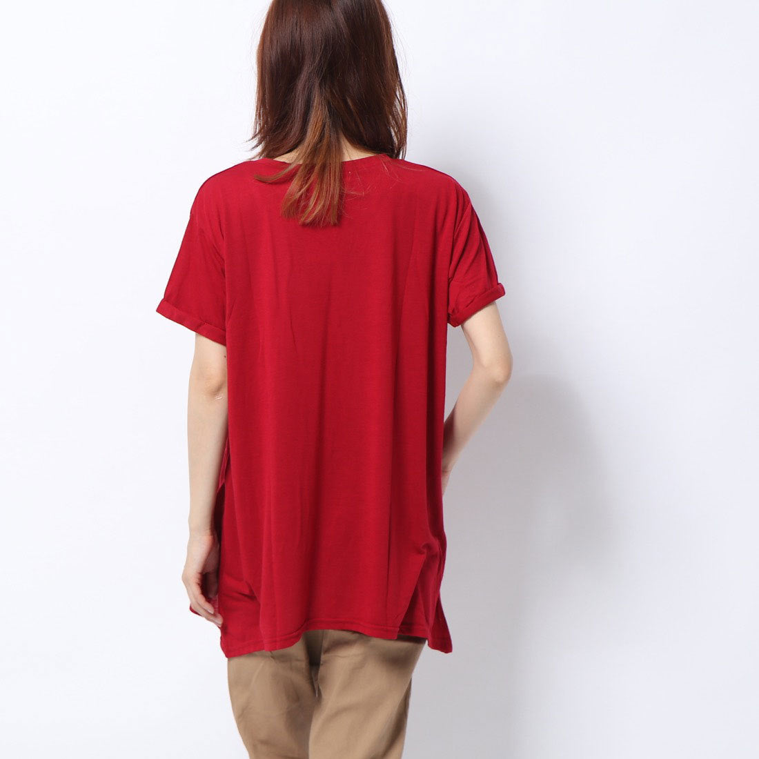 RANAN RANAN Contact Cool Feeling Loose Silhouette V-Neck T-Shirt