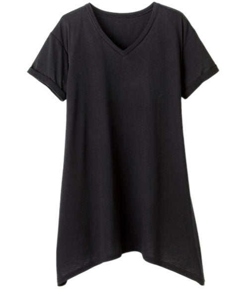 RANAN RANAN Contact Cool Feeling Loose Silhouette V-Neck T-Shirt