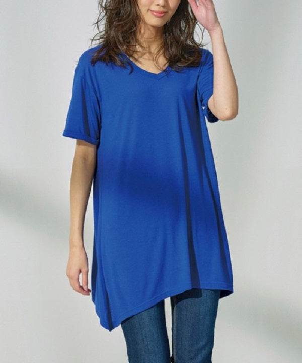 RANAN RANAN Contact Cool Feeling Loose Silhouette V-Neck T-Shirt