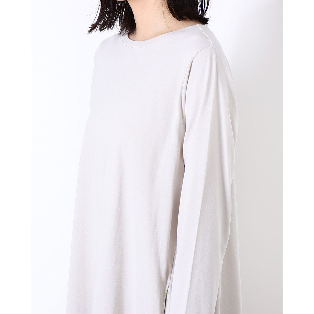 ラナン RANAN 〈BC〉ポケット付マキシワンピース (ライトグレー) ライトグレー