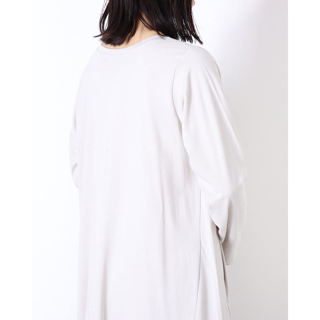 ラナン RANAN 〈BC〉ポケット付マキシワンピース (ライトグレー) ライトグレー