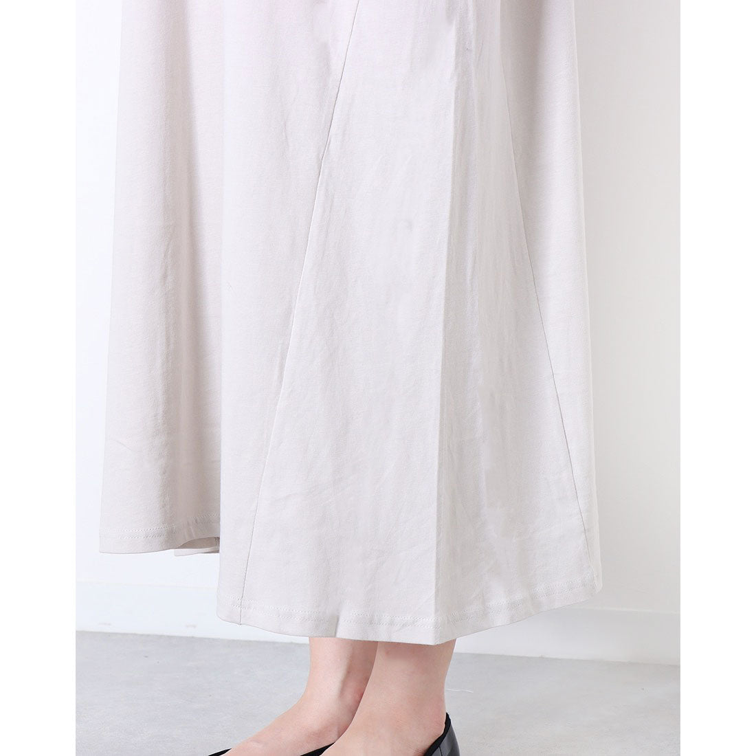 ラナン RANAN 〈BC〉ポケット付マキシワンピース (ライトグレー) ライトグレー