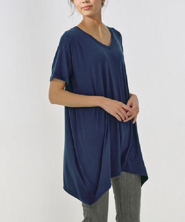 RANAN RANAN Contact Cool Feeling Loose Silhouette V-Neck T-Shirt