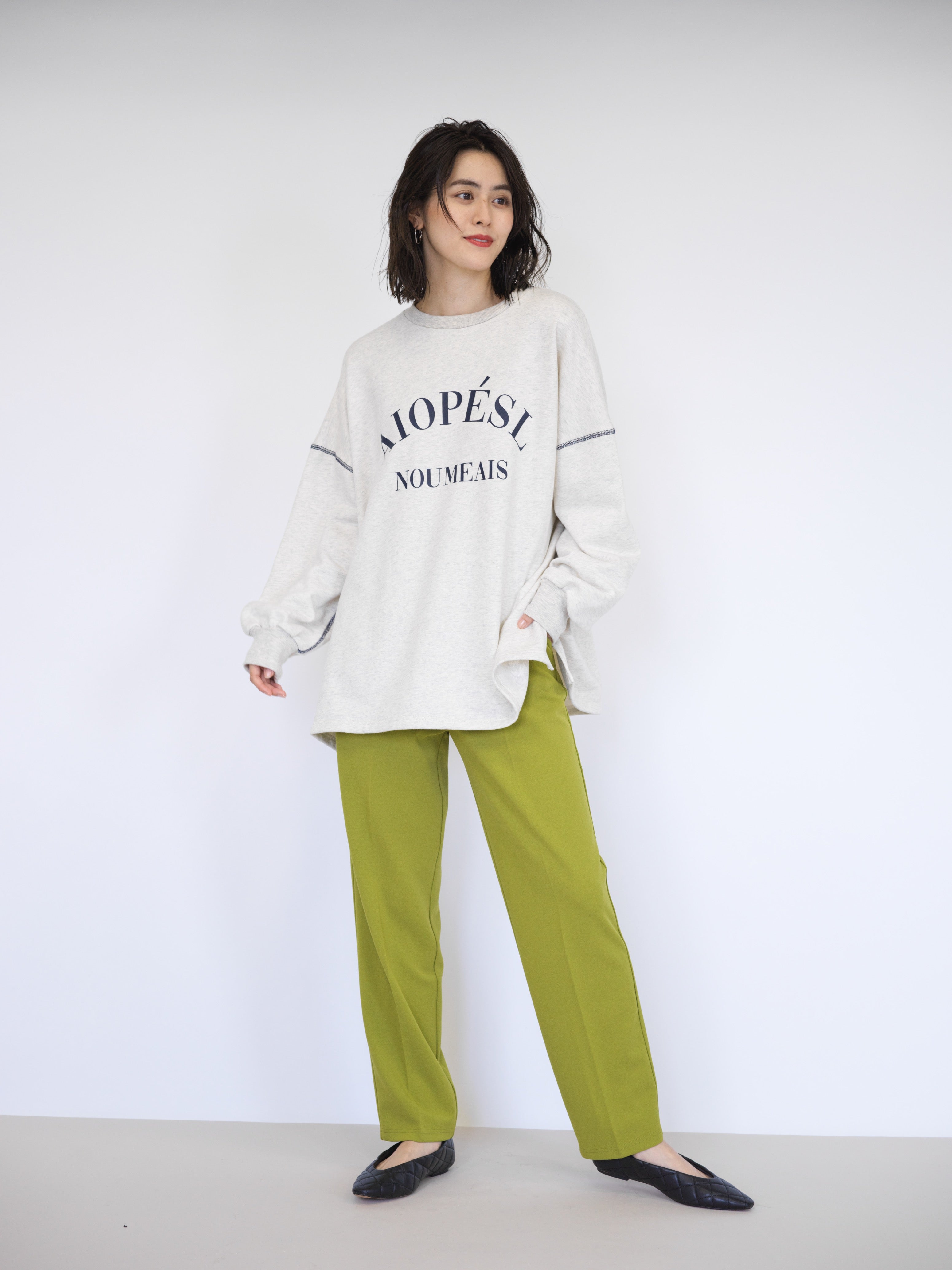 ラナン RANAN ビッグカレッジロゴスウェット (オートミール) オートミール