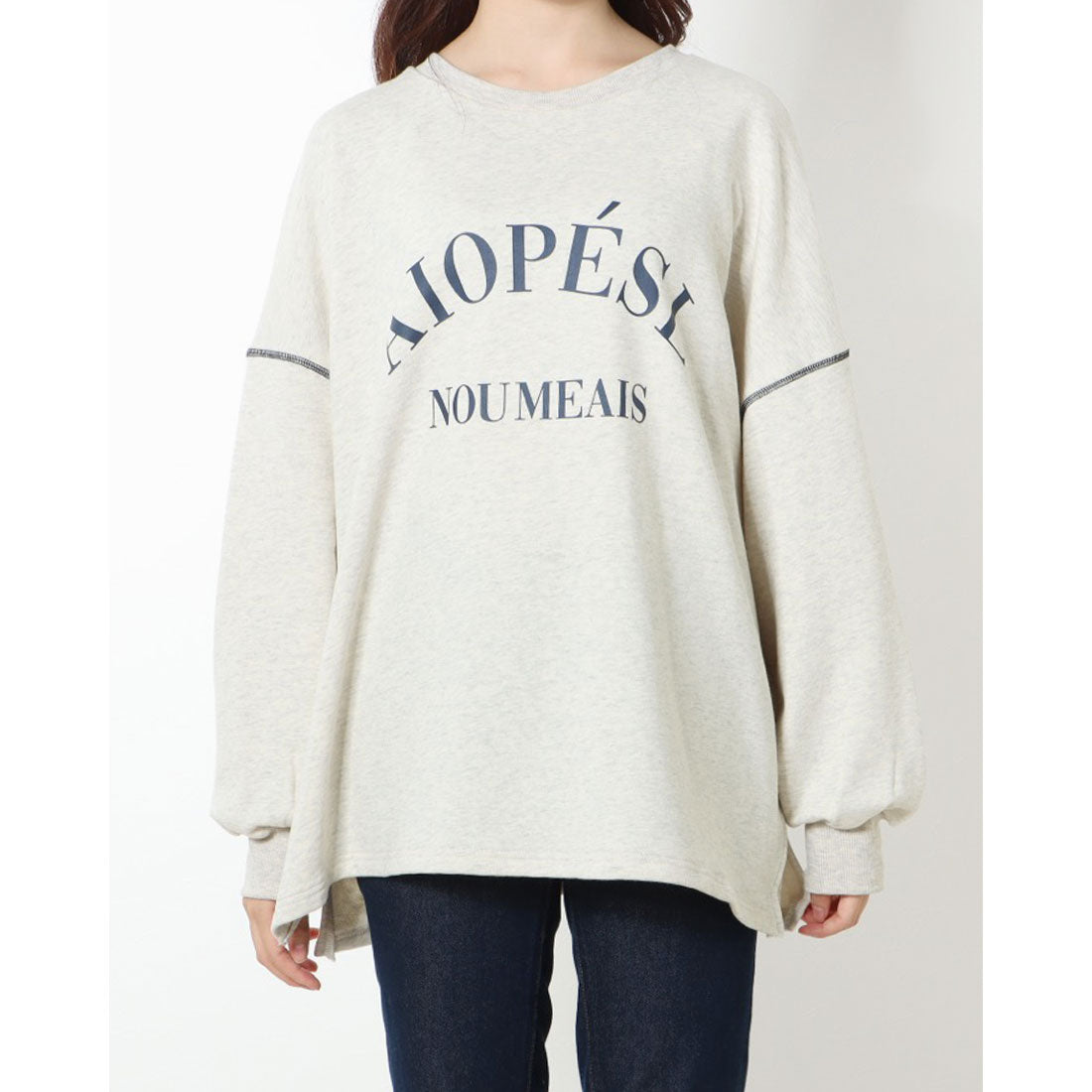 ラナン RANAN ビッグカレッジロゴスウェット (オートミール) オートミール