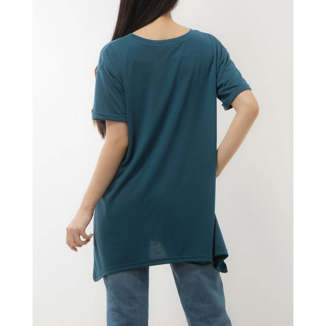 RANAN RANAN Contact Cool Feeling Loose Silhouette V-Neck T-Shirt