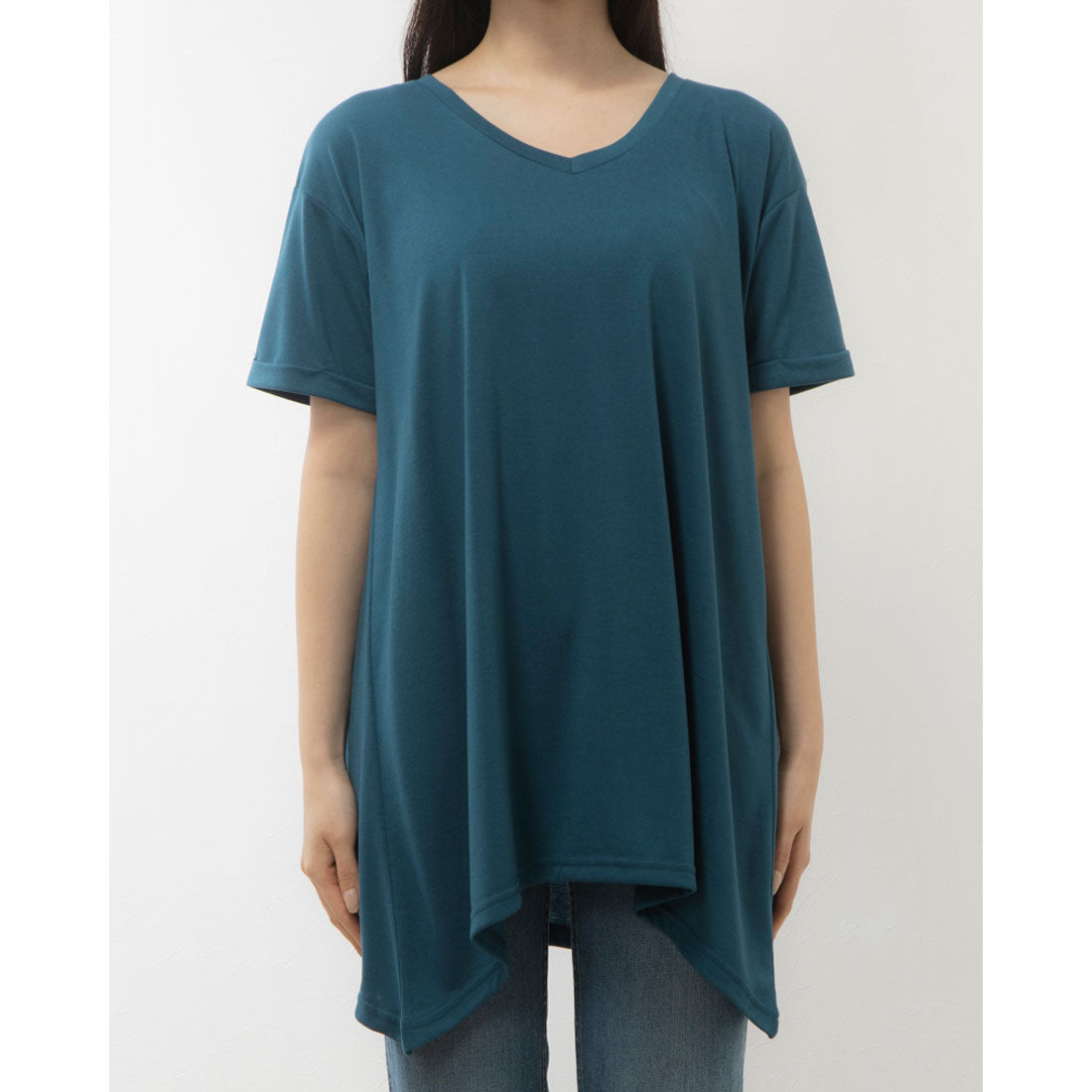 RANAN RANAN Contact Cool Feeling Loose Silhouette V-Neck T-Shirt