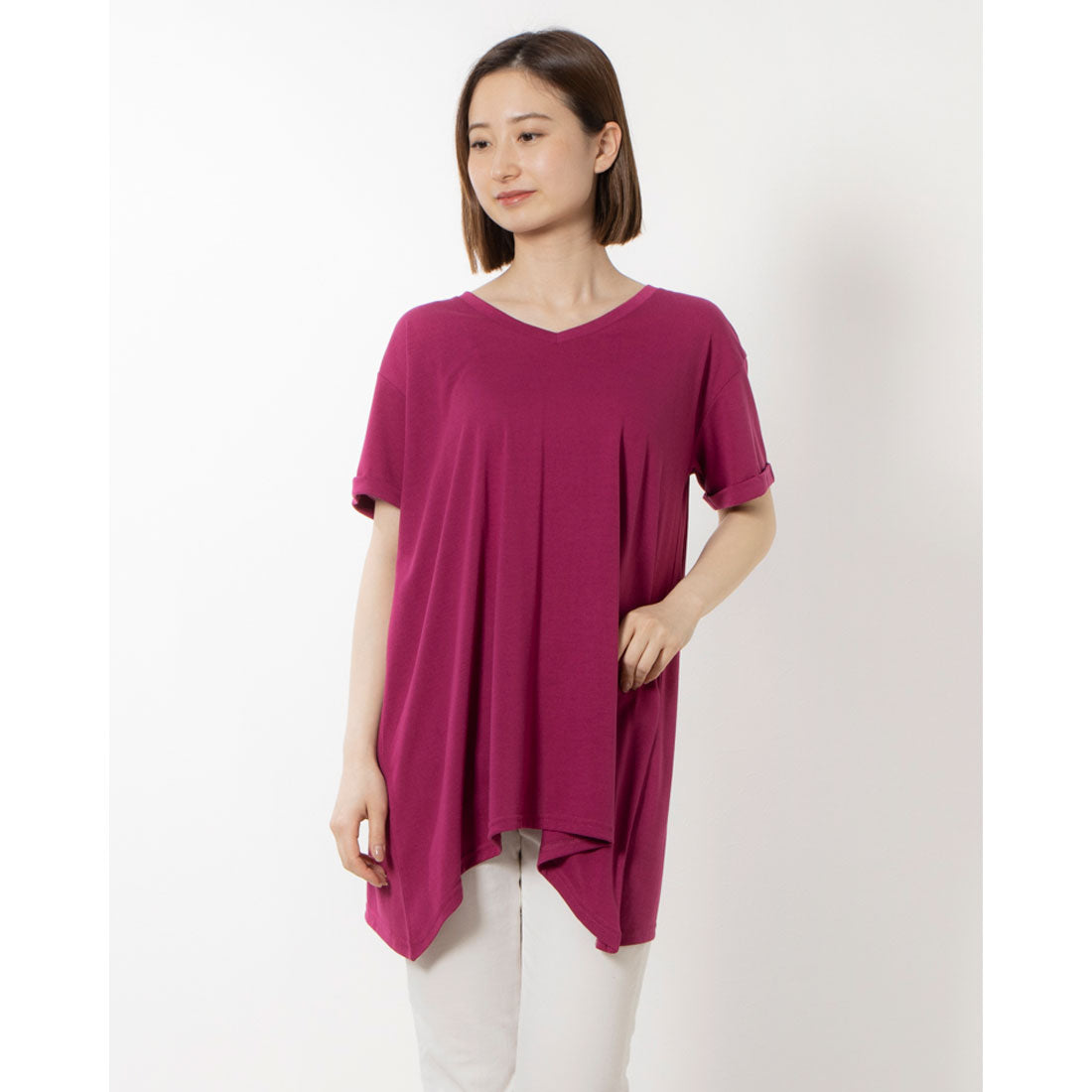 RANAN RANAN Contact Cool Feeling Loose Silhouette V-Neck T-Shirt