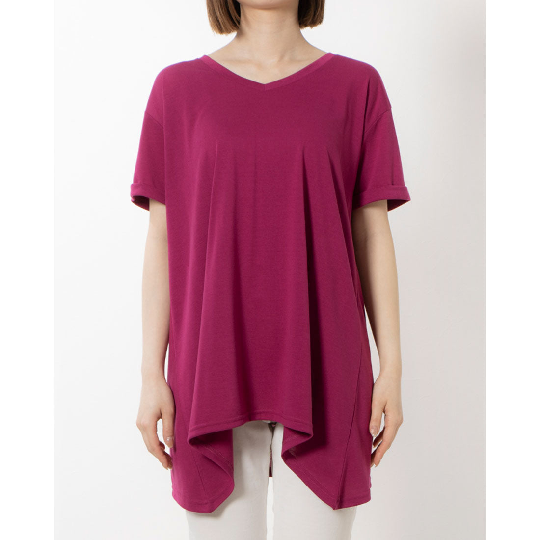 RANAN RANAN Contact Cool Feeling Loose Silhouette V-Neck T-Shirt