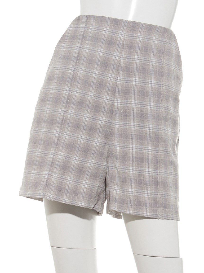 レイカズン Ray Cassin チェック柄ショートパンツ (黒) 黒