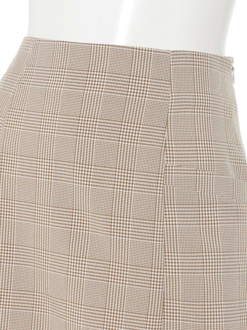 レイカズン Ray Cassin チェック切替ミニスカート (グリーン) グリーン