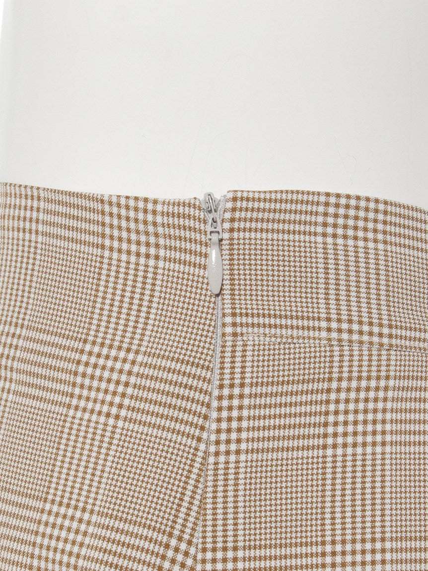 レイカズン Ray Cassin チェック切替ミニスカート (グリーン) グリーン