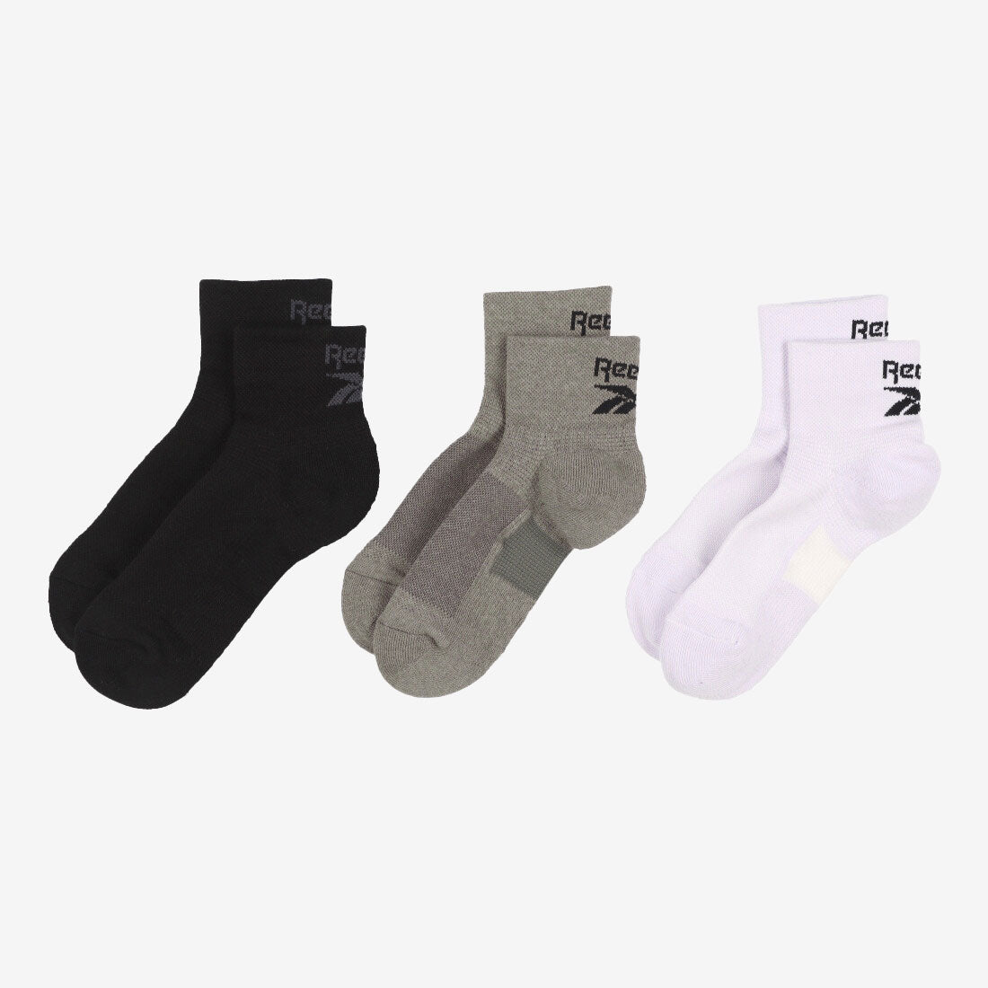 Reebok Socks レディース3足組つま先かかとパイルショートソックス
