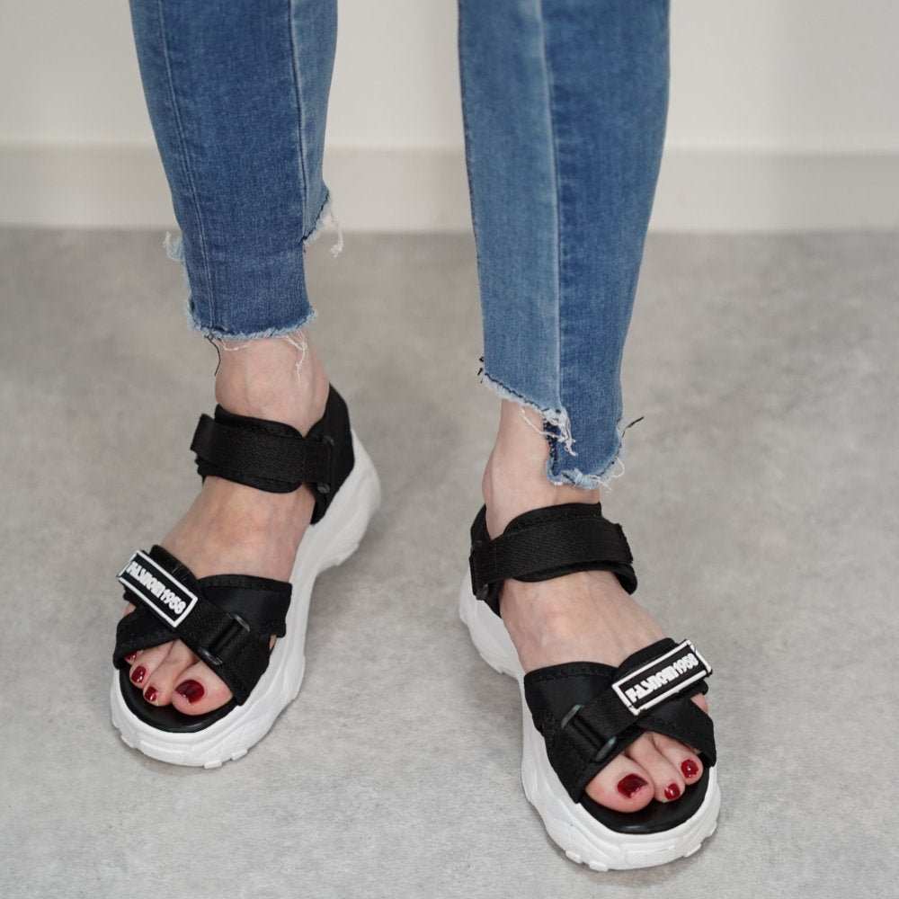 ロディック Rodic 厚底スポーツサンダル (ブラック) ブラック