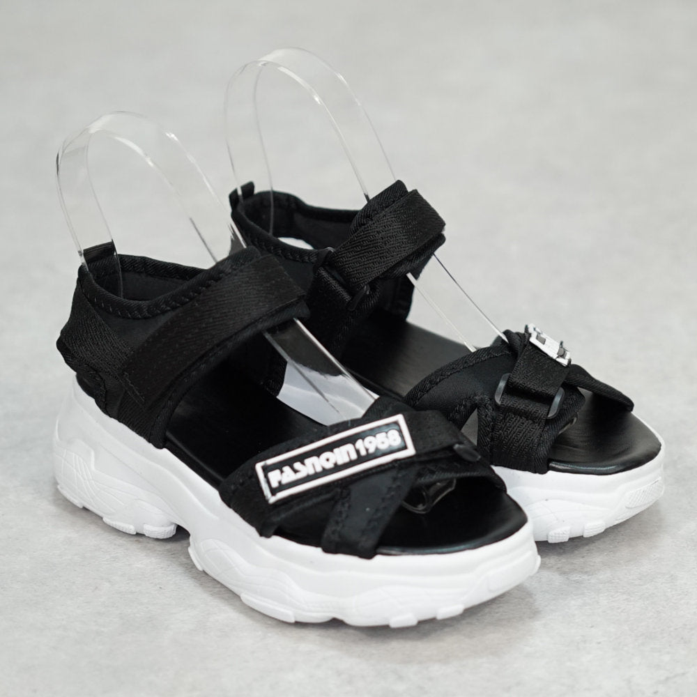 ロディック Rodic 厚底スポーツサンダル (ブラック) ブラック