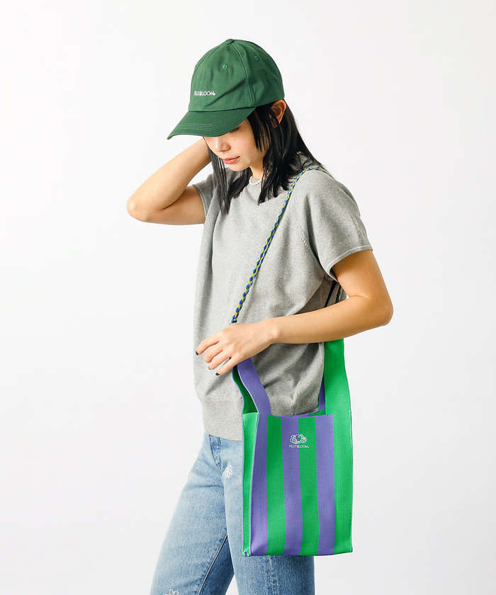 ルージュ ヴィフ ラクレ Rouge vif la cle 【FRUIT OF THE LOOM】ストライプ ミニショルダーバッグ / ST (レッド) レッド
