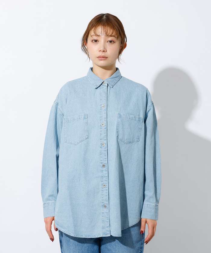 ルージュ ヴィフ ラクレ Rouge vif la cle 【MICA&DEAL /マイカアンドディール】Denim shirt / デニム (ライトブルー) ライトブルー