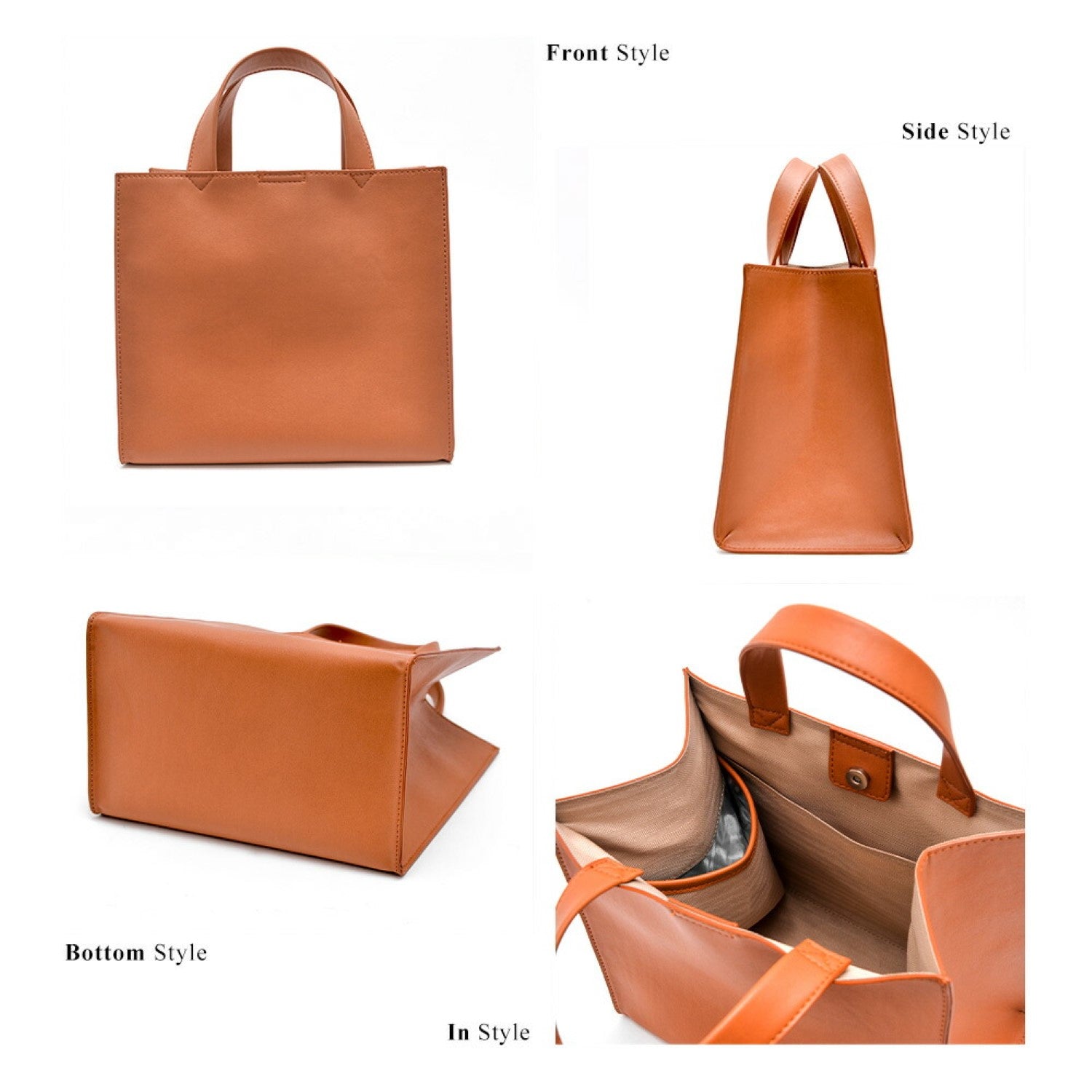 リネーム Rename フェイクレザー スクエア ミニ トートバッグ (GY) GY