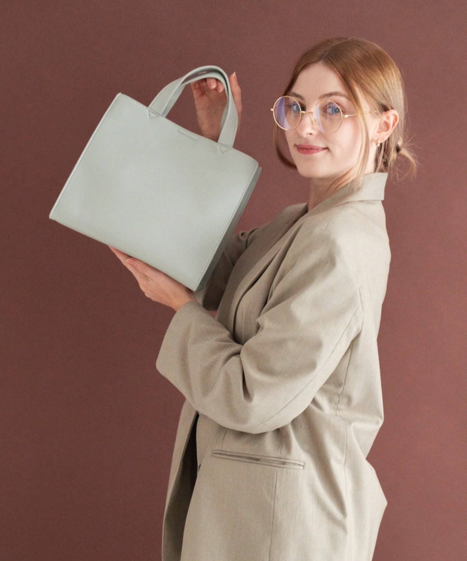 リネーム Rename フェイクレザー スクエア ミニ トートバッグ (GY) GY