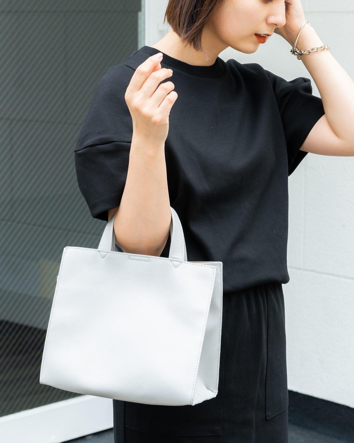 リネーム Rename フェイクレザー スクエア ミニ トートバッグ (GY) GY