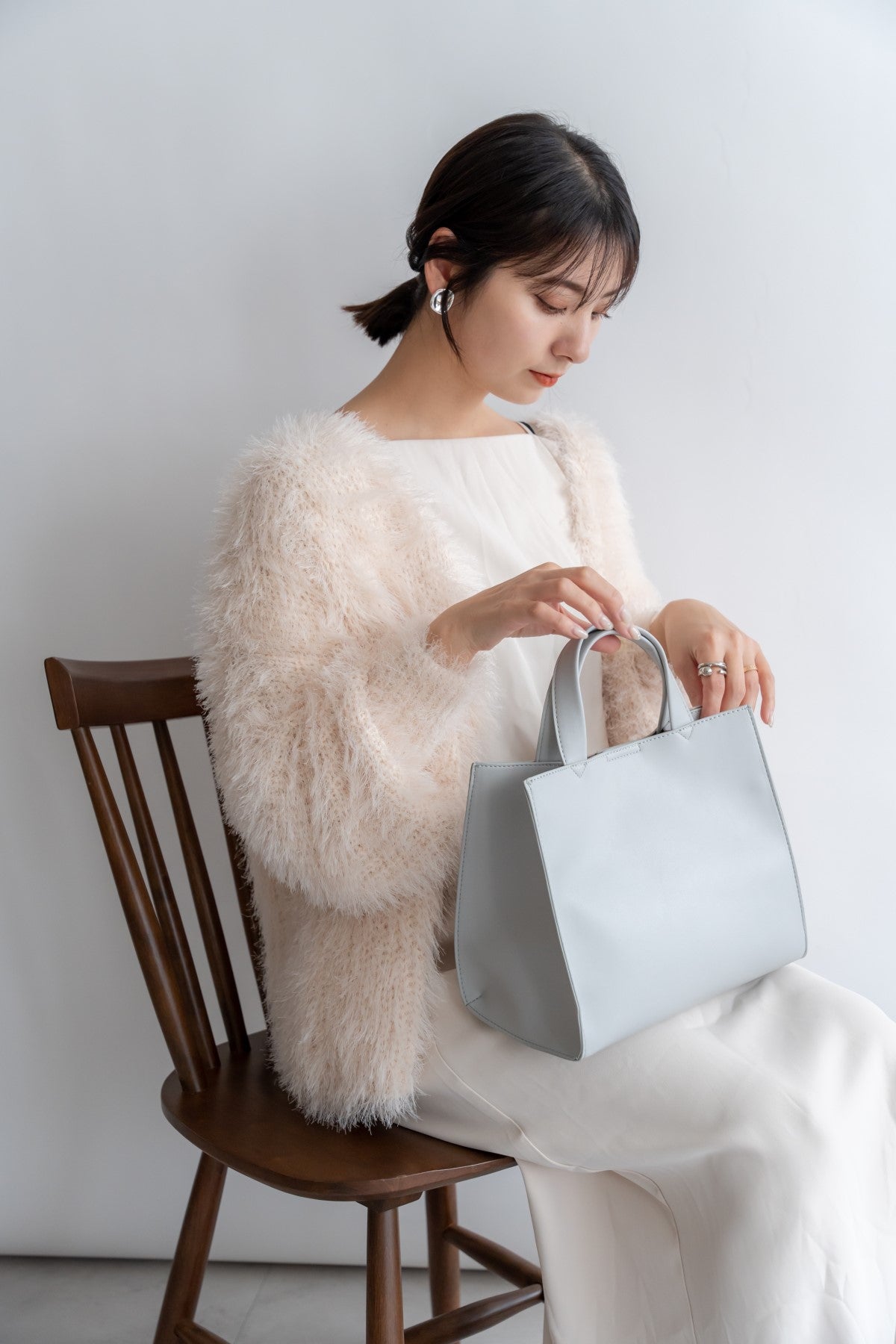 リネーム Rename フェイクレザー スクエア ミニ トートバッグ (GY) GY