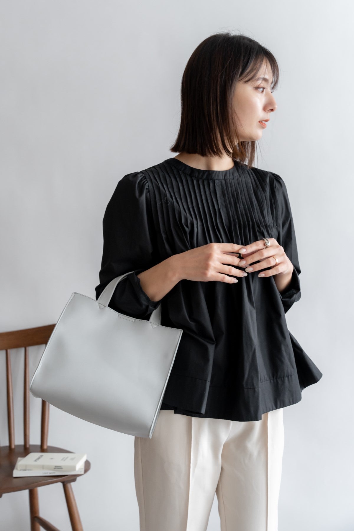 リネーム Rename フェイクレザー スクエア ミニ トートバッグ (GY) GY